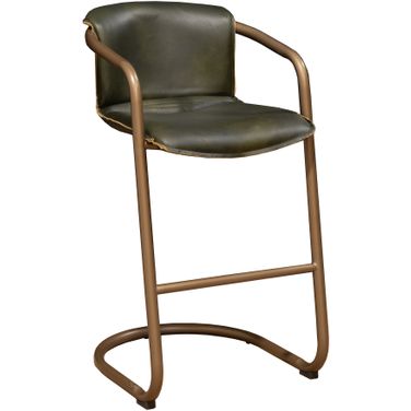 Chiavari Leather Bar Chair In Emerald Green - Set of 2