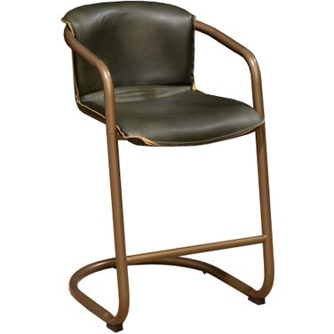 Chiavari Leather Counter Chair In Emerald Green - Set of 2
