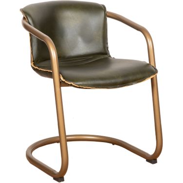 Chiavari Leather Dining Chair In Emerald Green - Set of 2