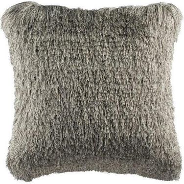 Chic Shag Pillow In Silver