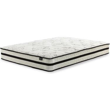 Chime 10 Inch Hybrid Queen Mattress and Pillow In White