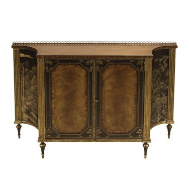 Chinoiserie Chiffonier In Brown and Black