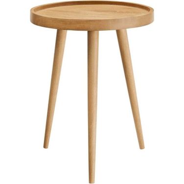 Chiro Wood Round Side Table In Natural