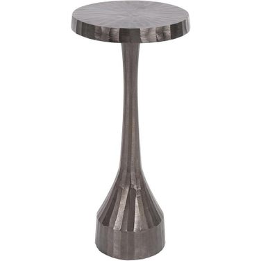 Chiseled Aluminum Martini Table In Graphite