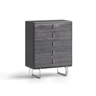 Chloe 5 Drawers Chest of Drawer In Grey