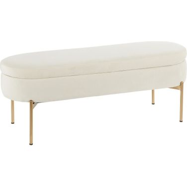 Chloe Storage Bench In Cream