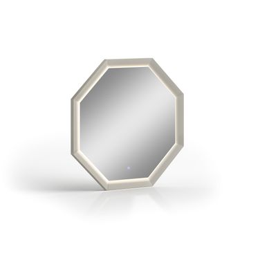 Chloe Hexagonal Mirror with LED Light In Grey