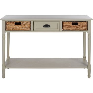 Christa Vintage Gray Console Table with Storage