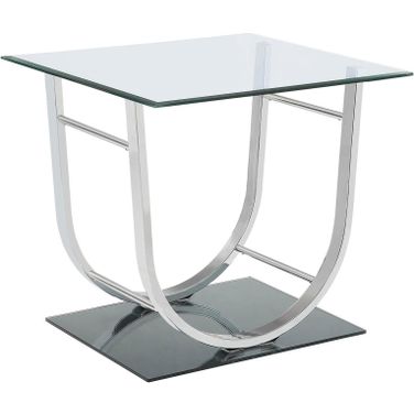 Danville U-shaped End Table Chrome