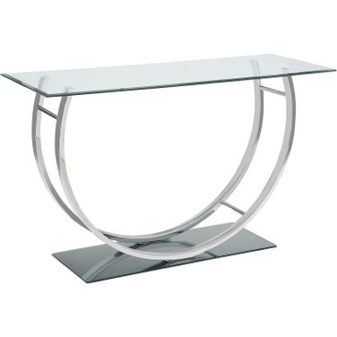Danville U-shaped Sofa Table Chrome