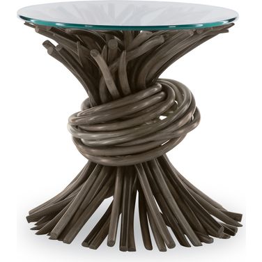 Chronograph Knot End Table In Grey