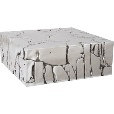 Chunk Square Coffee Table In Silver