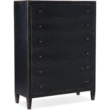Ciao Bella Six-Drawer Chest- Black