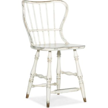 Ciao Bella Spindle Back Counter Stool-White