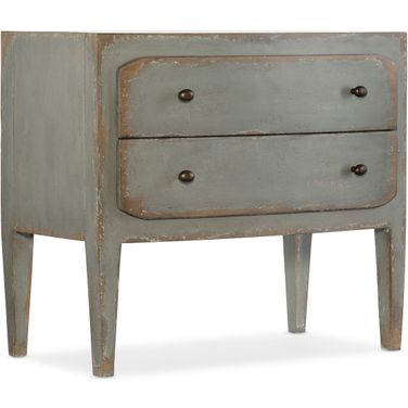 Ciao Bella Two-Drawer Nightstand- Speckled Gray