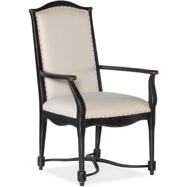 CiaoBella Upholstered Back Arm Chair- Beige set of 2