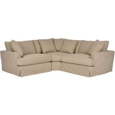 Ciara Upholstered 3 Piece Sectional Sofa In Brown