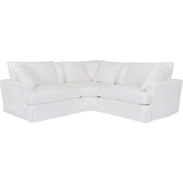 Ciara Upholstered 3 Piece Sectional Sofa In Pearl
