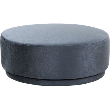 Cielo Style Swivel Base Round Ottoman In Blue