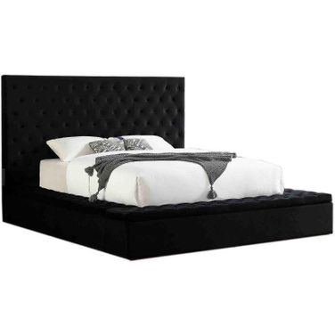 Cierra Fabric Platform California King Bed In Black