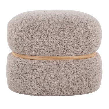 Cinch Pouf Ottoman In Natural and Beige
