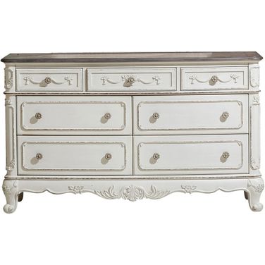 Cinderella Antique White With Grey Dresser