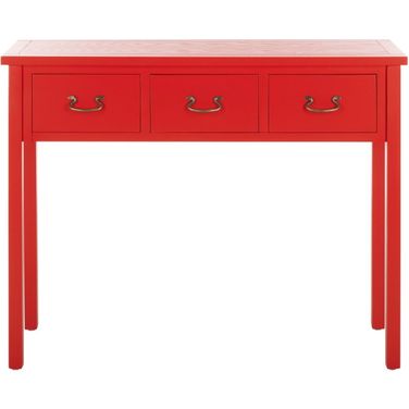 Cindy Hot Red Console with 3 Storage Drawers