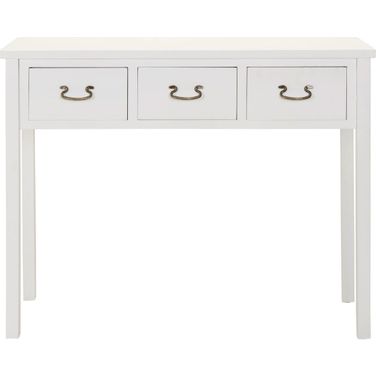 Cindy White Console with 3 Storage Drawers
