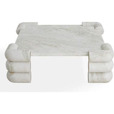 Circuit Marble Cocktail Table In White