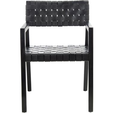 Cire Leather Dining Chair in Black