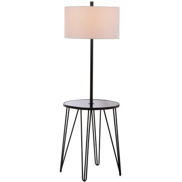Ciro Black Floor Lamp Side Table