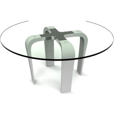 Cirrus Silver Round Dining Table