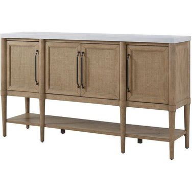 Wilmington Cane Door-Cement Top Server In Sand