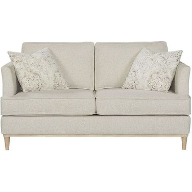 Wilmington 69 Inch Loveseat with 2 Pillows In Cream