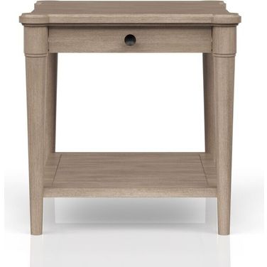 Wilmington Wood End Table In Sand