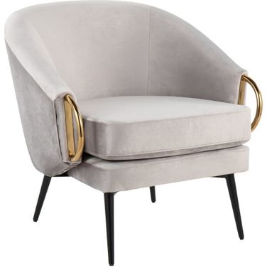 Claire Accent Chair In Silver and Black