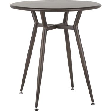 Clara Industrial Round Dinette Table In Antique Metal