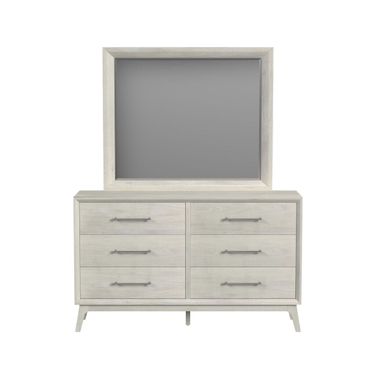 Clare Dresser and Mirror Set In Almond