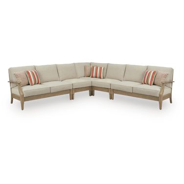 Clare View 5-Piece Outdoor Sectional In Beige