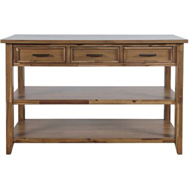 Claremont 50 Inch Sofa Console Table with Storage In Brown