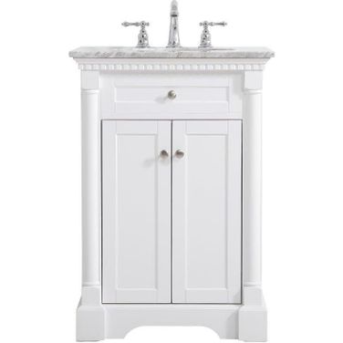 Clarence 24 Inch Single Bathroom Vanity In White