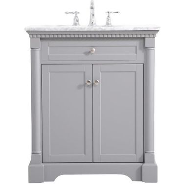 Clarence 30 Inch Single Bathroom Vanity In Grey