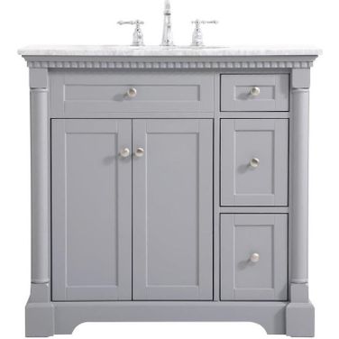 Clarence 36 Inch Single Bathroom Vanity In Grey