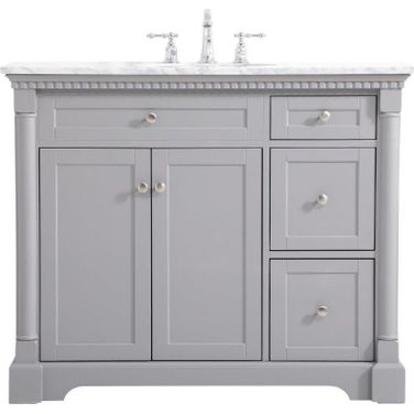 Clarence 42 Inch Single Bathroom Vanity In Grey