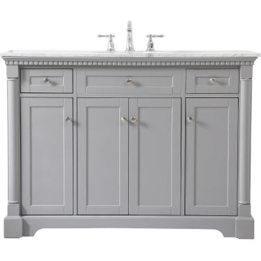 Clarence 48 Inch Single Bathroom Vanity In Grey