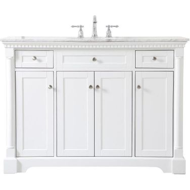 Clarence 48 Inch Single Bathroom Vanity In White