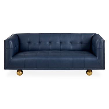Claridge Apartment Sofa In Brogue Navy Leather