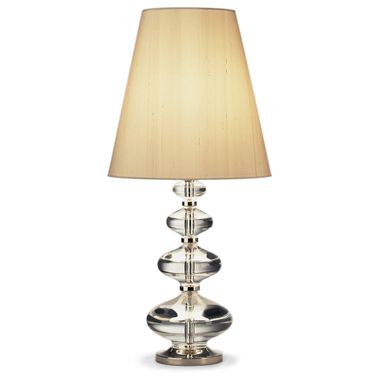 Claridge Component Table Lamp In Crystal and Oyster