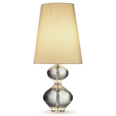 Claridge Lantern Table Lamp In Crystal and Oyster
