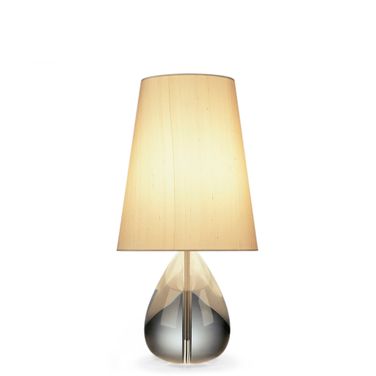 Claridge Tiny Teardrop Table Lamp In Crystal and Oyster
